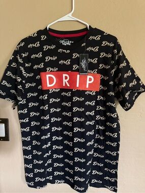 Eighty Eight Black Tee with Red Trim and White Logo